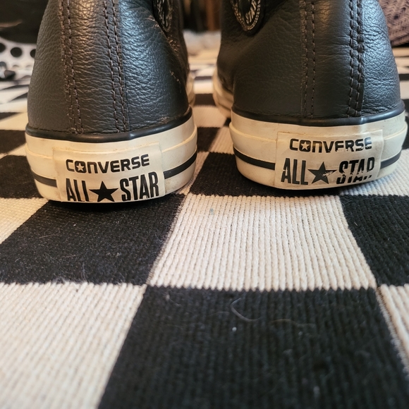 Converse Allstar Grey Leather Faux Fur Hi Storm~LNEUC (Mens7) Unisex (Wmn9) - Picture 9 of 11